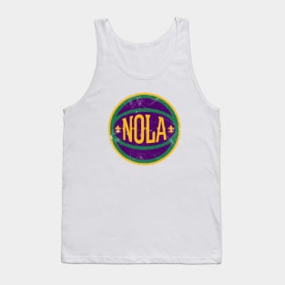 NOLA Retro Ball - White 2 Tank Top